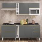 Cozinha Modulada Kali Premium 8 Peças Com Aéreo Micro-ondas -