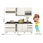 Cozinha Modulada Kali Premium 8 Peças Com Aéreo Micro-ondas -
