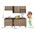 Cozinha Modulada Kali Premium 8 Peças Com Aéreo Micro-ondas -