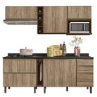 Cozinha Modulada Kali Premium 8 Peças Com Aéreo Micro-ondas -