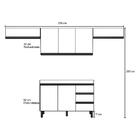 Cozinha Modulada Karen 4 Módulos 5700 P14 Nature/off White -