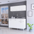 Cozinha Modulada Lara 120 Cm Armário Aéreo + Balcão Para Pia