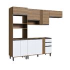 Cozinha Modulada Laura 263cm 10 Portas 02 Gavetas La0030 Delm