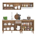 Cozinha Modulada Marti 06 Sem Tampo 4 Peças Mel/fendi