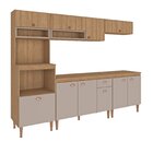 Cozinha Modulada Marti Com Tampo 7 Peças  Yescasa Mel/fendi