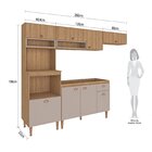 Cozinha Modulada Marti Sem Tampo 4 Peças  Yescasa Mel/fendi