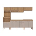 Cozinha Modulada Marti Sem Tampo 6 Peças  Yescasa Mel/fendi