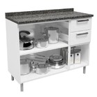 Cozinha Modulada Múltipla Aço 4 Módulos Composição 5 Branco -