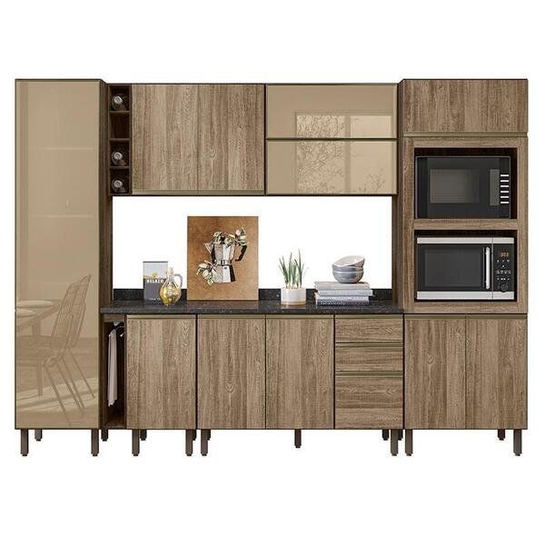 Cozinha Modulada Nelle 8 Peças Com Torre Quente - Nicioli