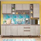 Cozinha Modulada New 240x214 Cm 6 Peças 12 Portas 2 Gavetas M