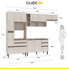 Cozinha Modulada New 283 Cm Com Tampo 4 Peças 11 Portas 5 Gv