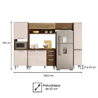 Cozinha Modulada Niterói 5 Módulos Composição 4 Castanho/baun