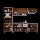 Cozinha Modulada Paneleiro Forno  Aéreo 2 Portas Ripado Balcã