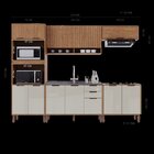 Cozinha Modulada Paneleiro Forno  Aéreo 2 Portas Ripado Balcã