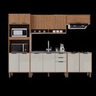 Cozinha Modulada Paneleiro Forno  Aéreo 2 Portas Ripado Balcã