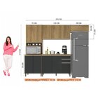 Cozinha Modulada Paneleiro Forno Balcão Com  Tampo 120cm Comp