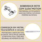 Cozinha Modulada Paneleiro Nicho Cristaleira Com Vidros Refle