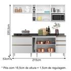 Cozinha Modulada Para Cooktop 08 Peças Em Mdf Kali Nicioli