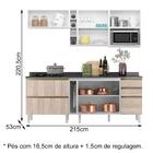 Cozinha Modulada Para Cooktop 08 Peças Em Mdf Kali Nicioli