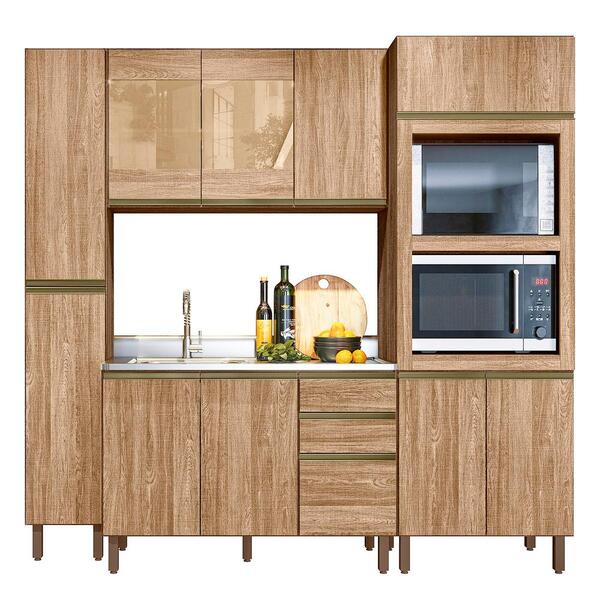 Cozinha Modulada Para Pia 04 Peças Em Mdf Kali Premium Nicioli