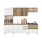 Cozinha Modulada Para Pia 120cm 100% Mdf Vidro Reflecta Branc