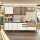 Cozinha Modulada Para Pia 120cm 100% Mdf Vidro Reflecta Carva