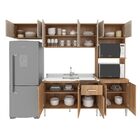 Cozinha Modulada Pequena Balcão Pia Max 262 Cm Armário Nicho