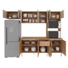 Cozinha Modulada Pequena Balcão Tampo Max 262 Cm Armário Nich