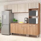 Cozinha Modulada Pequena Balcão Tampo Max 262 Cm Armário Nich