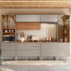 Cozinha Modulada Proença 6 Peças Com Paneleiro 1 Forno E Cris