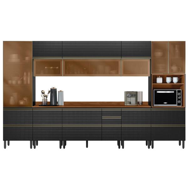 Cozinha Modulada Proença 8 Peças Com Paneleiro 1 Forno E Aére