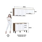 Cozinha Modulada Provençal 3 Peças Balcão 120cm 2 Armários Je