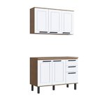 Cozinha Modulada Provençal 3 Peças Balcão 120cm Tampo E Armár