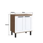 Cozinha Modulada Provençal 7 Peças 2 Balcões 1 Tampo 3 Armári