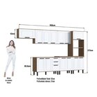 Cozinha Modulada Provençal 7 Peças 2 Balcões 1 Tampo 3 Armári