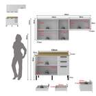 Cozinha Modulada Provençal Americana 4 Peças 1 80m 100% Mdf P