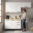 Cozinha Modulada Provençal Americana 4 Peças 1 80m 100% Mdf P