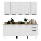 Cozinha Modulada Provençal Americana 6 Peças 2 00m 100% Mdf P