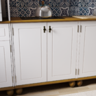 Cozinha Modulada Retrô Off White/ Nogueira