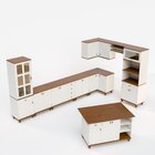 Cozinha Modulada Retrô Off White/ Nogueira