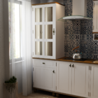 Cozinha Modulada Retrô Off White/ Nogueira