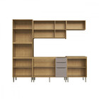 Cozinha Modulada Ripada 5 Peças Sem Tampo Laura Cadorin Móveis