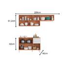Cozinha Modulada Ronipa Carménère  2 Peças (1 Armário + 1 Bal