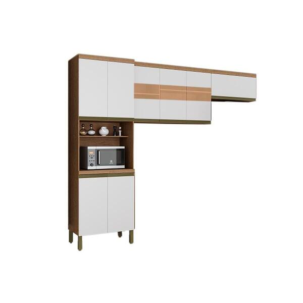 Cozinha Modulada Ronipa Chardonnay  3 Peças (2 Armários + 1 P