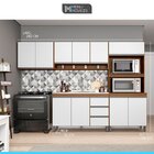 Cozinha Modulada Sabrina 280 Cm Armário E Balcão 4 Peças 10 P