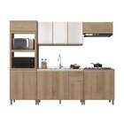 Cozinha Modulada Torre Quente 5 Peças Montreal Castani/off-wh
