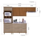 Cozinha Modulada Torre Quente Aéreo 2 Portas 120cm Aéreo Gela