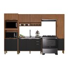 Cozinha Modulada Torre Quente Aéreo 2 Portas Ripado  5 Peças