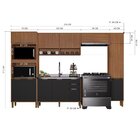 Cozinha Modulada Torre Quente Aéreo 2 Portas Ripado  5 Peças