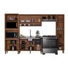 Cozinha Modulada Torre Quente Aéreo 2 Portas Ripado  5 Peças